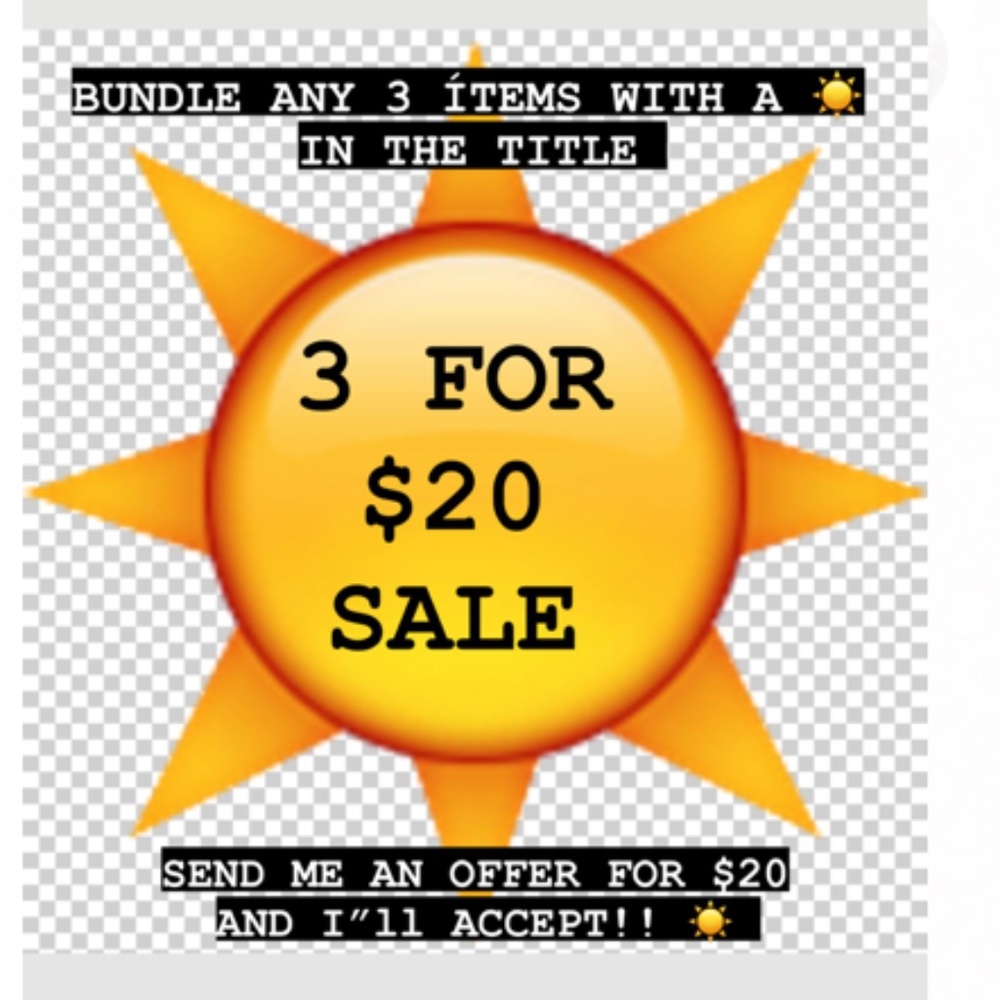 ☀️ BUNDLE 3 ITEMS FOR $20 ☀️